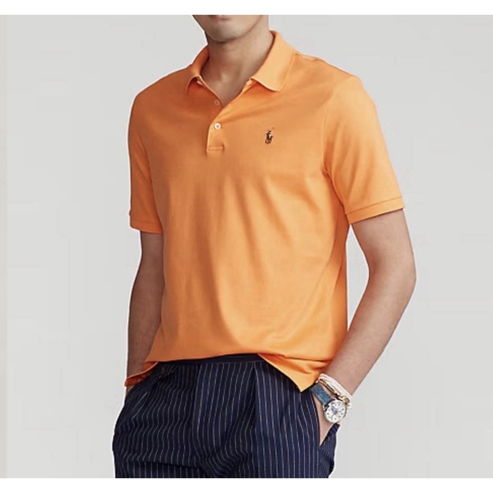 Polo Ralph Lauren Custom Slim Fit Soft Cotton Polo Shirt XL Flesh Pony